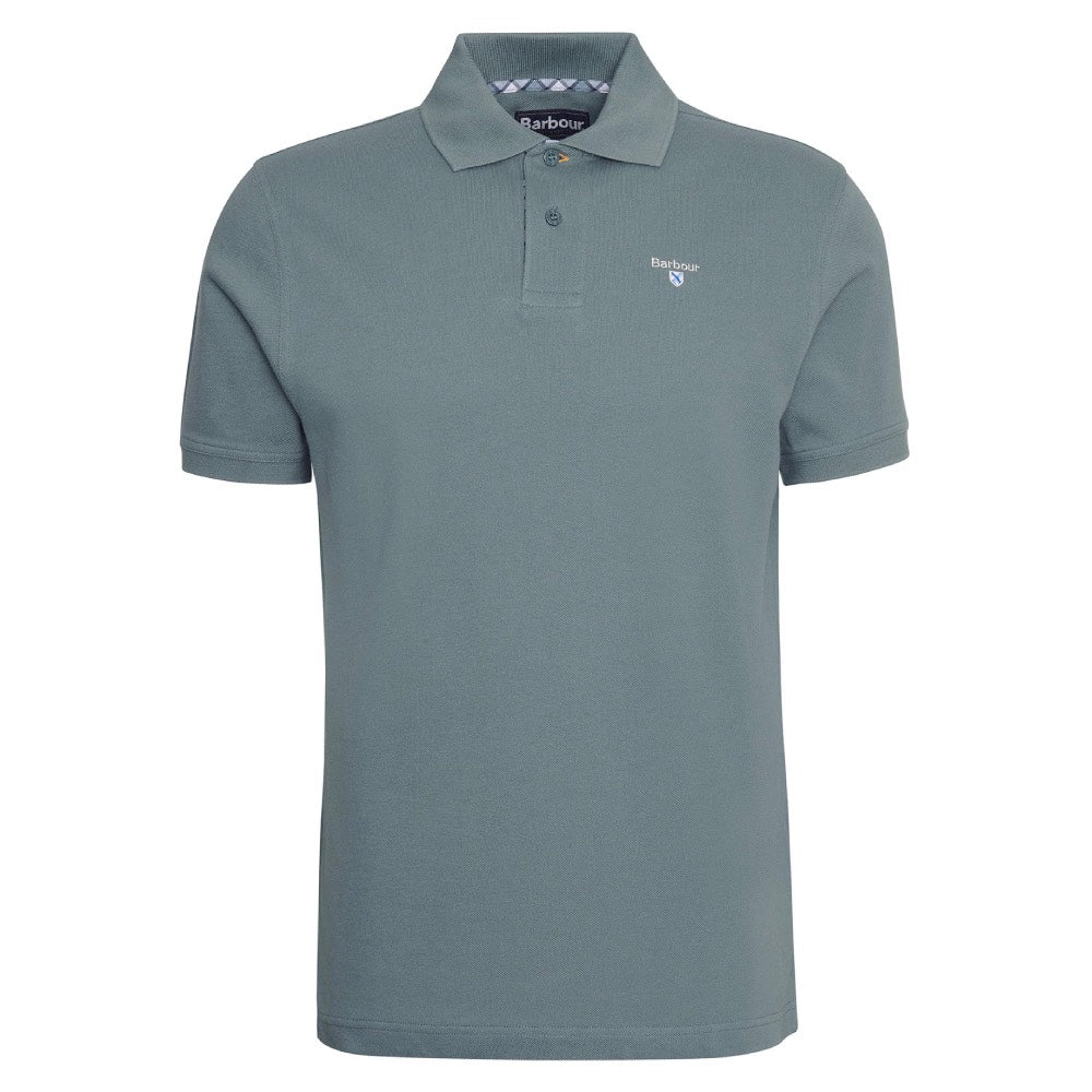 Barbour Tartan Pique Polo Shirt Vintage Teal