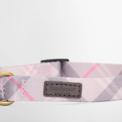 Barbour Tartan Printed Dog Collar Pink Tartan