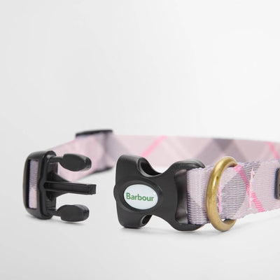 Barbour Tartan Printed Dog Collar Pink Tartan