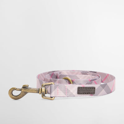 Barbour Tartan Printed Dog Lead Pink Tartan