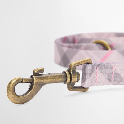 Barbour Tartan Printed Dog Lead Pink Tartan