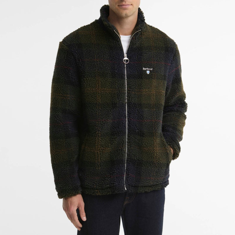 Barbour Tartan Sherpa Fleece Jacket Shadow Classic Tartan