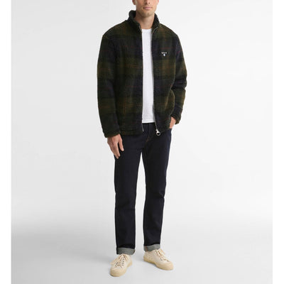 Barbour Tartan Sherpa Fleece Jacket Shadow Classic Tartan