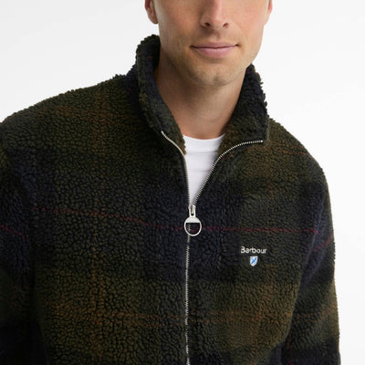 Barbour Tartan Sherpa Fleece Jacket Shadow Classic Tartan