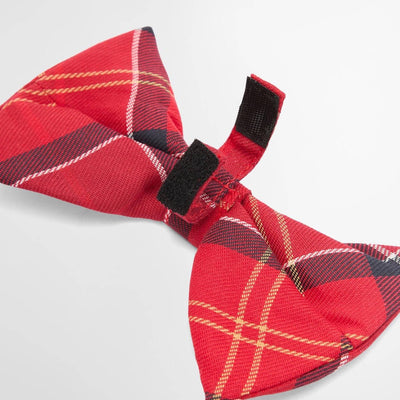 Barbour Tartan Dog Bow Tie Cardinal Red