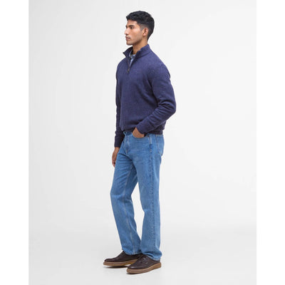 Barbour Tisbury Half Zip Sweater Deep Blue
