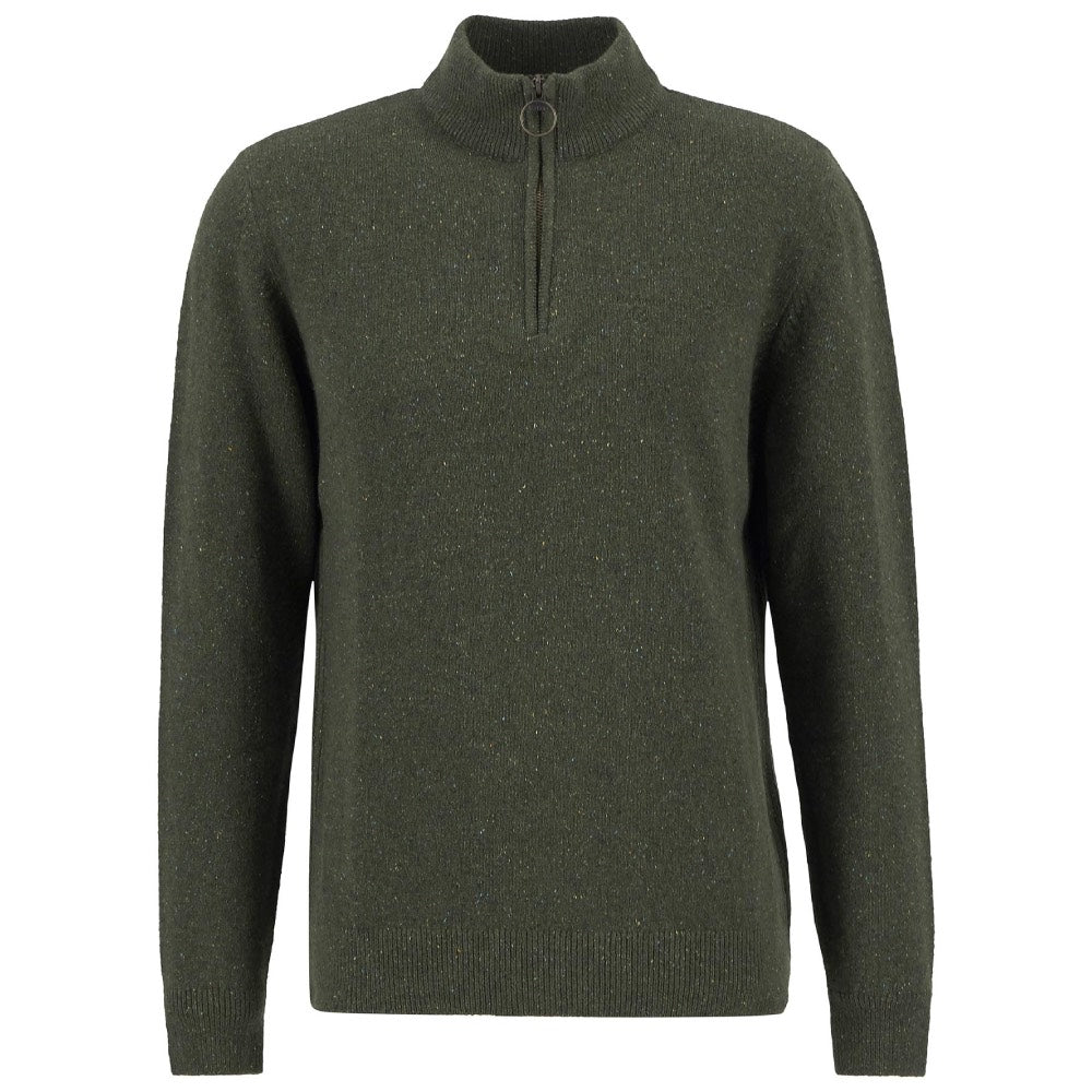 Barbour Tisbury Half Zip Sweater Forest