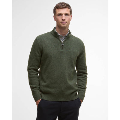 Barbour Tisbury Half Zip Sweater Forest