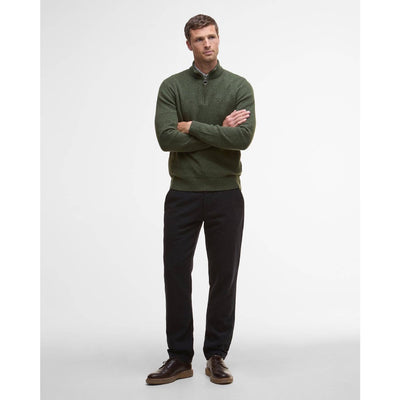 Barbour Tisbury Half Zip Sweater Forest