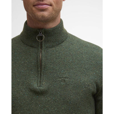 Barbour Tisbury Half Zip Sweater Forest