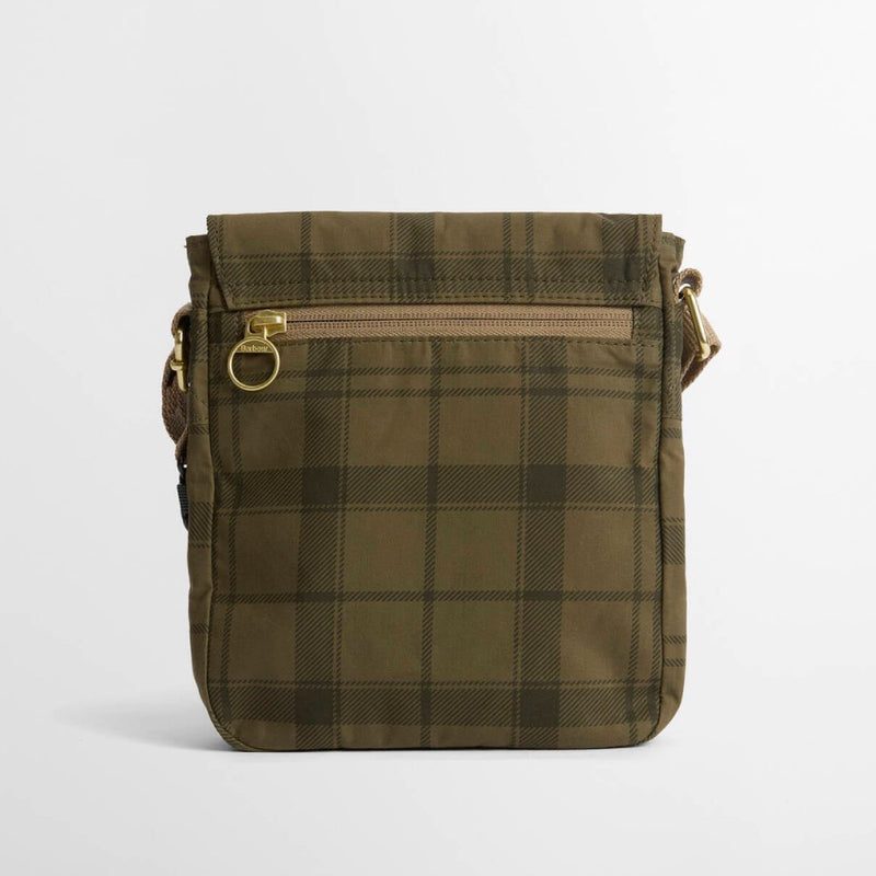Barbour Transport Crossbody Bag Dusky Green Tartan