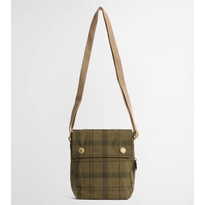 Barbour Transport Crossbody Bag Dusky Green Tartan