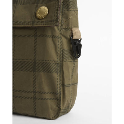 Barbour Transport Crossbody Bag Dusky Green Tartan