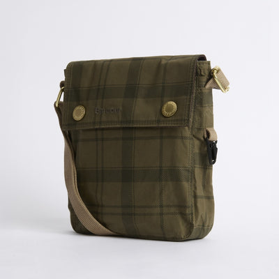 Barbour Transport Crossbody Bag Dusky Green Tartan