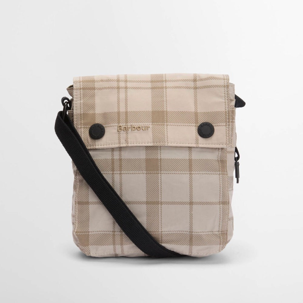 Barbour Transport Crossbody Bag Mist Tartan