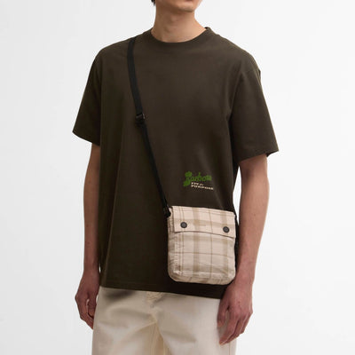 Barbour Transport Crossbody Bag Mist Tartan