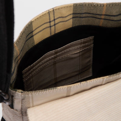 Barbour Transport Crossbody Bag Mist Tartan
