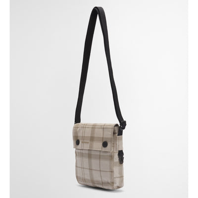 Barbour Transport Crossbody Bag Mist Tartan