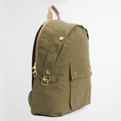 Barbour Transport Zip Closure Backpack Dusky Green