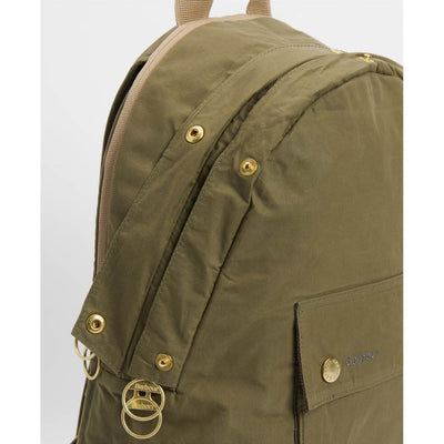 Barbour Transport Zip Closure Backpack Dusky Green