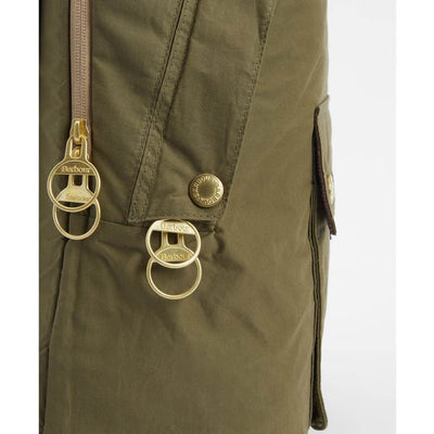 Barbour Transport Zip Closure Backpack Dusky Green