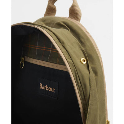 Barbour Transport Zip Closure Backpack Dusky Green