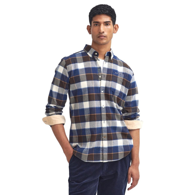 Barbour Valley Tailored Check Shirt Ecru