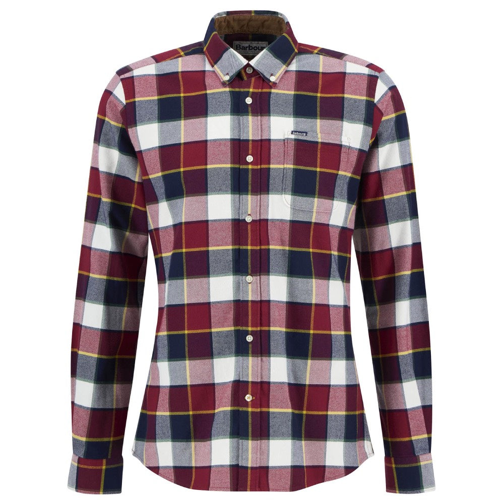 Barbour Valley Tailored Long Sleeve Check Shirt Red