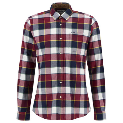 Barbour Valley Tailored Long Sleeve Check Shirt Red