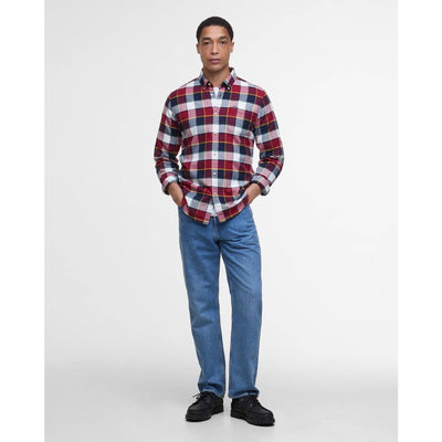 Barbour Valley Tailored Long Sleeve Check Shirt Red