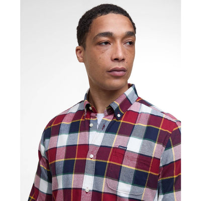 Barbour Valley Tailored Long Sleeve Check Shirt Red