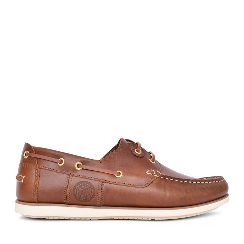 Barbour Men's Wake Boat Shoes Cognac