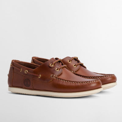 Barbour Men's Wake Boat Shoes Cognac