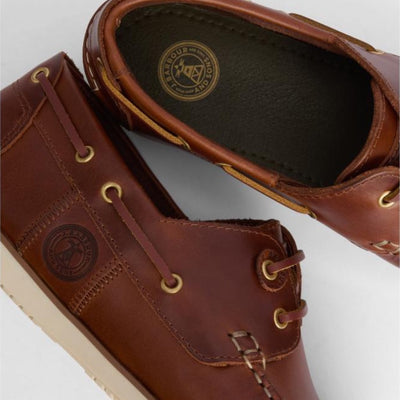Barbour Men's Wake Boat Shoes Cognac