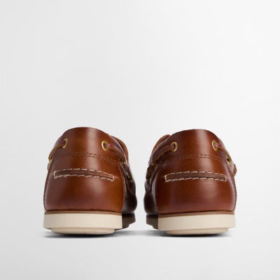 Barbour Men's Wake Boat Shoes Cognac