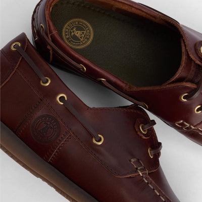 Barbour Men's Wake Boat Shoes Cognac