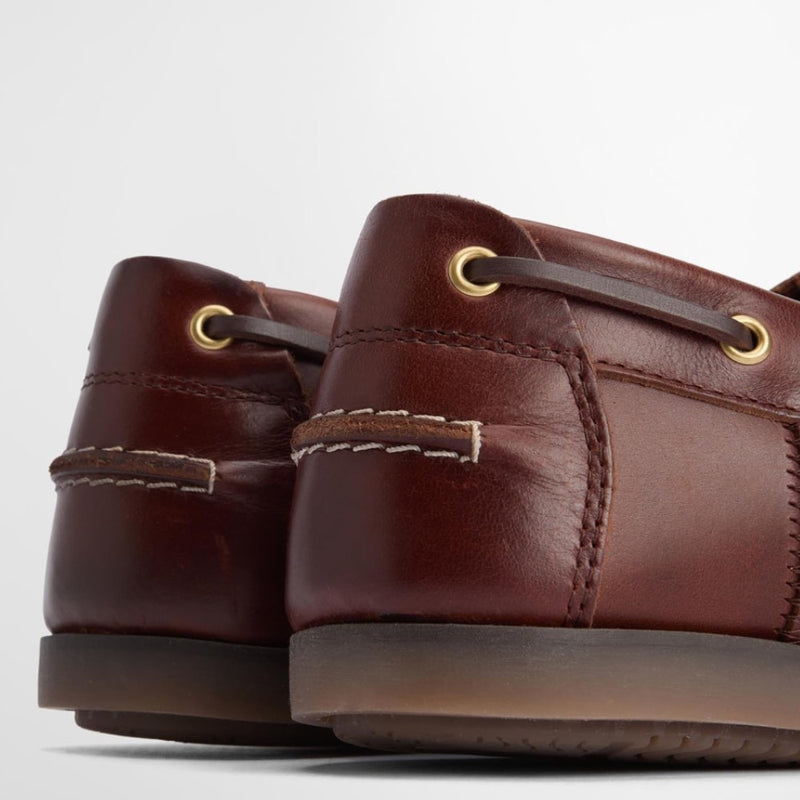 Barbour Men's Wake Boat Shoes Cognac