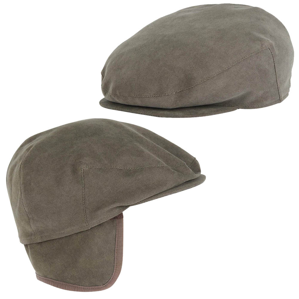Barbour Waterproof Beaufort Flat Cap Dark Olive