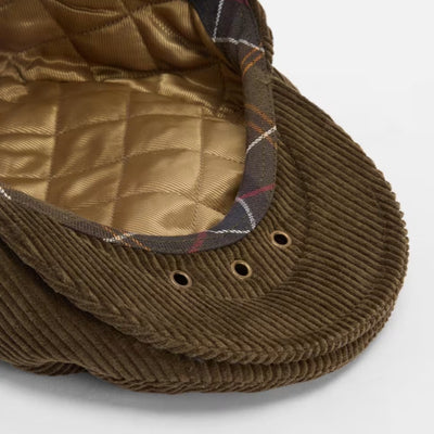 Barbour Westdale Cord Flat Cap Olive