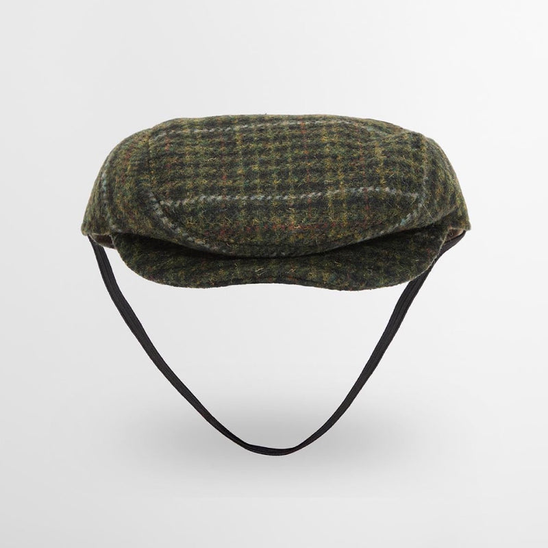 Barbour Wilkin Dog Flat Cap Olive Check