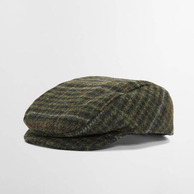 Barbour Wilkin Dog Flat Cap Olive Check