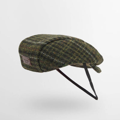 Barbour Wilkin Dog Flat Cap Olive Check