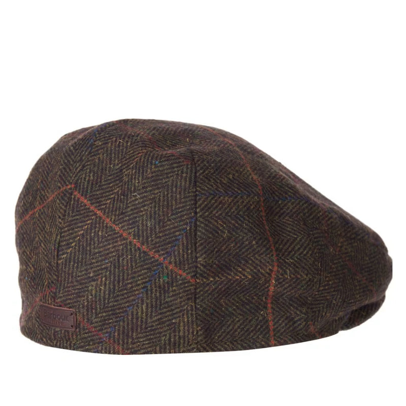 Barbour Wilkin Flat Cap Olive Heringbone