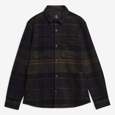 Barbour Woodlane Brushed Check Overshirt Shadow Classic Tartan