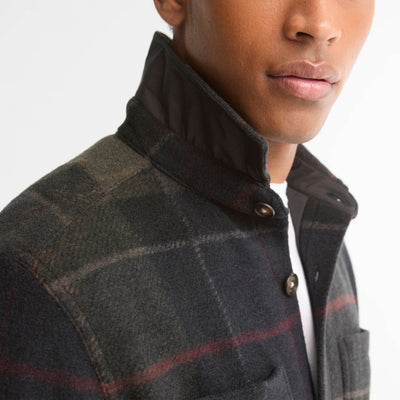 Barbour Woodlane Brushed Check Overshirt Shadow Classic Tartan