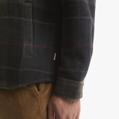 Barbour Woodlane Brushed Check Overshirt Shadow Classic Tartan