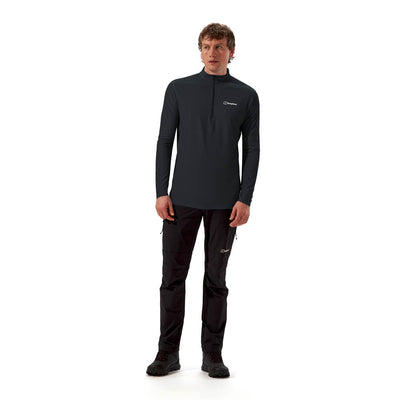 Berghaus Mens 24/7 Tech Base Tee Long Sleeve Half Zip Black