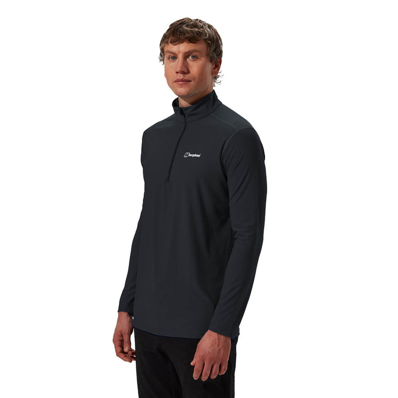 Berghaus Mens 24/7 Tech Base Tee Long Sleeve Half Zip Black