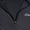 Berghaus Mens 24/7 Tech Base Tee Long Sleeve Half Zip Black