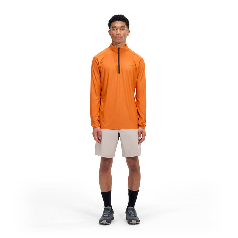 Berghaus Mens 24/7 Tech Tee Long Sleeve Half Zip Orange